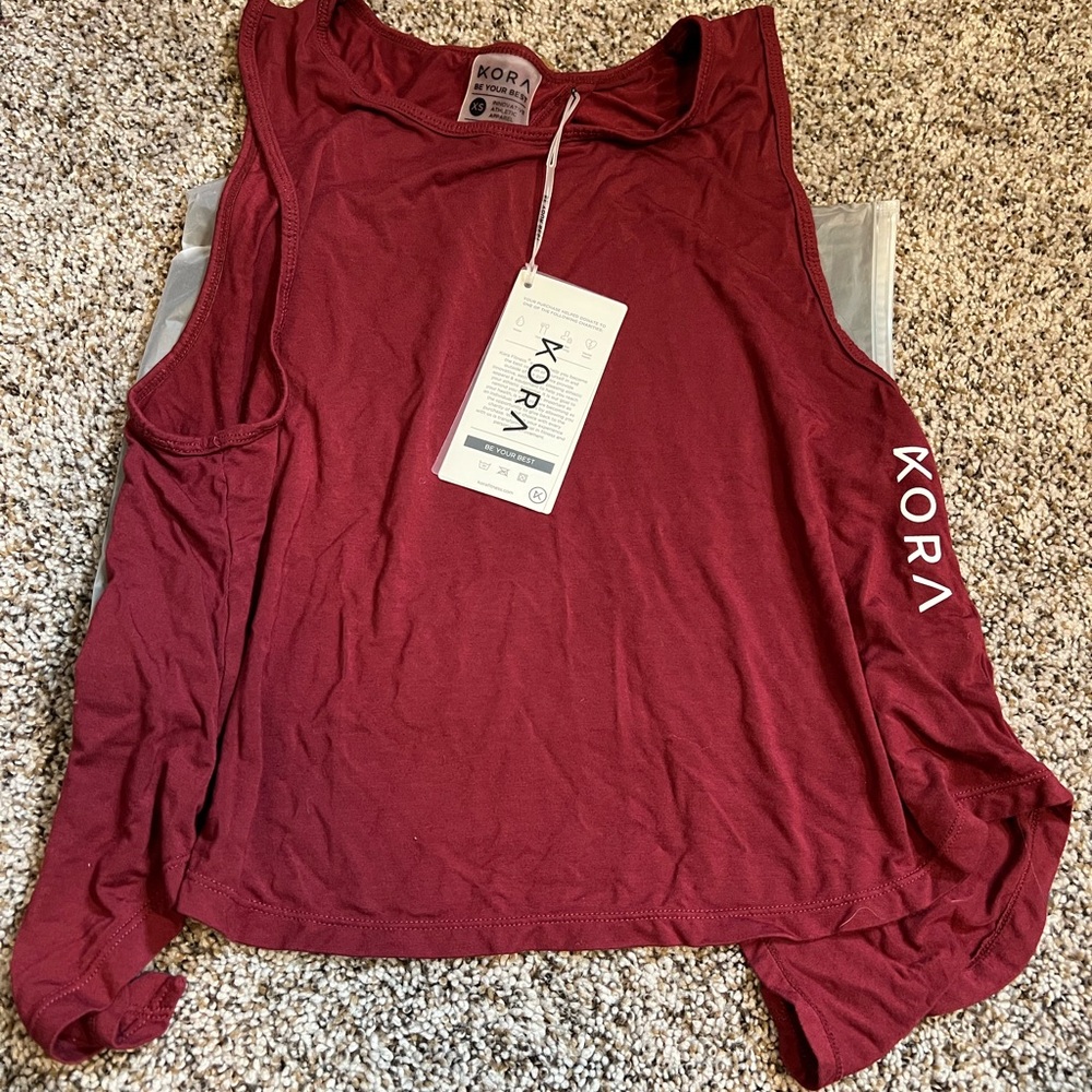 Kora Women's Burgundy Tank Top